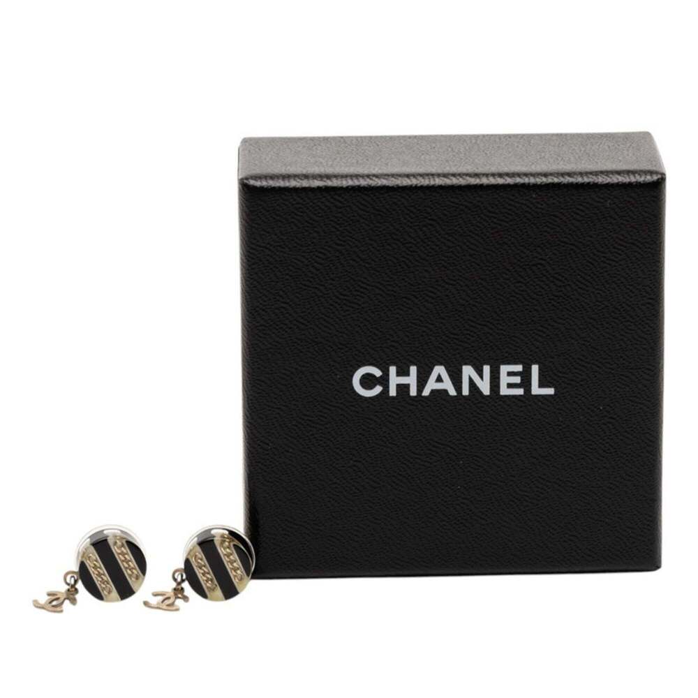 CHANEL Black Logo Earrings - Picture 4 of 4